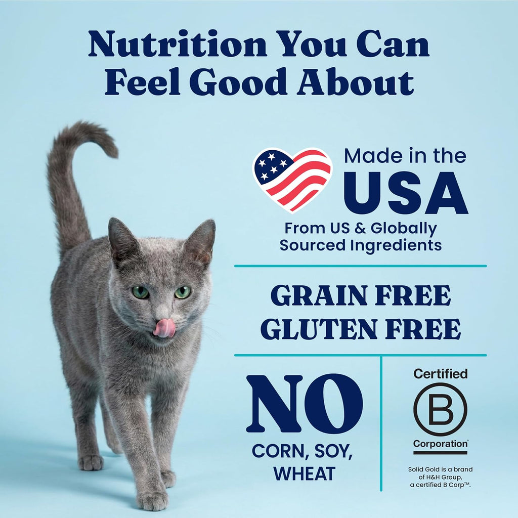 Solid Gold Indoor Chicken Dry Cat Food High Fiber, Adult & Senior Cats 12LB
