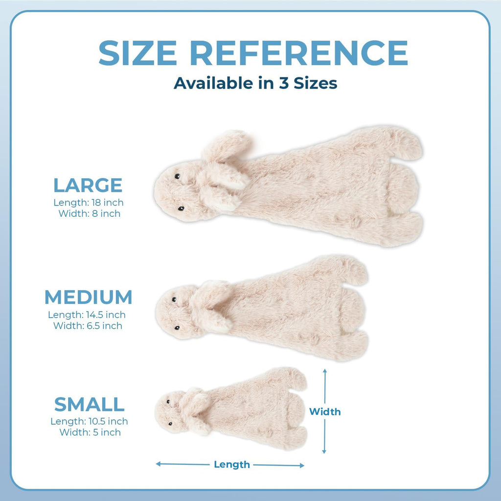 Medium 2-In-1 Stuffless Squeaky Dog Toy - Hare Design