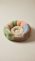 Plush Donut Pet Bed with Raised Rim