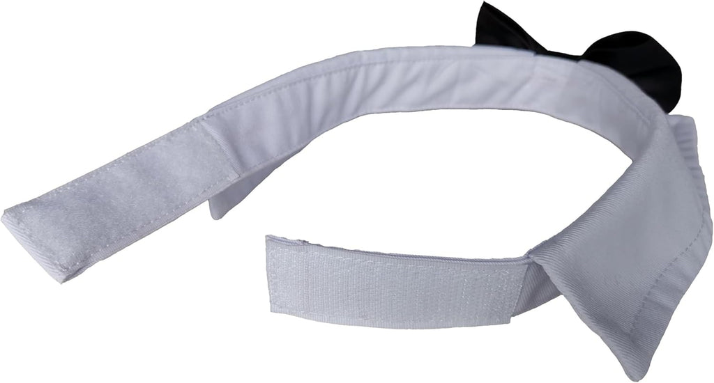 Cotton Dog Necktie Tuxedo Collar with Black Tie for Small, Medium, and Large Dogs (Size S)