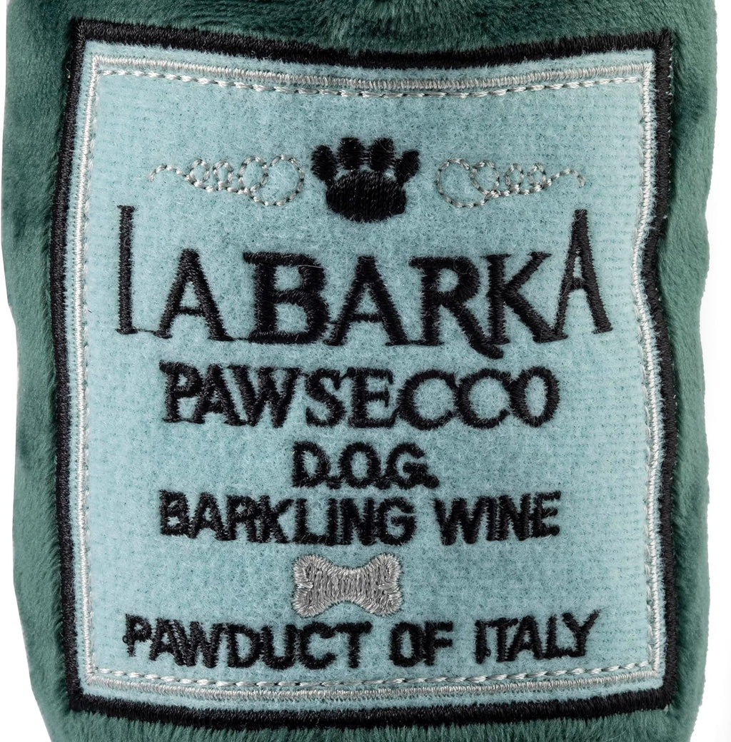 Labarka Pawsecco Plush Dog Toy, Wine Parody Chew Toys