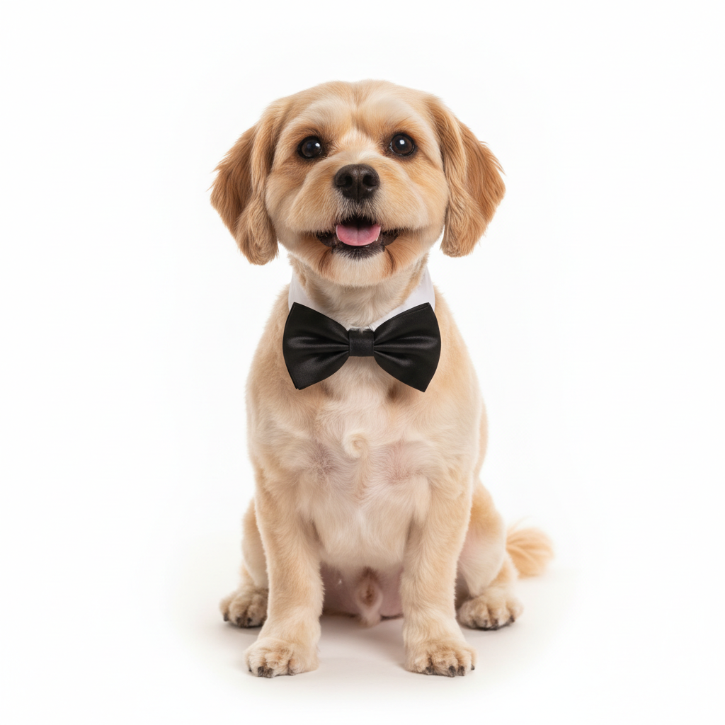 Dog in Tuxedo Collar